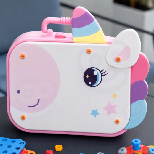 Valigetta 2 in 1 con motivo unicorno