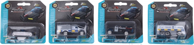 Macchinina della polizia in metallo 7 cm