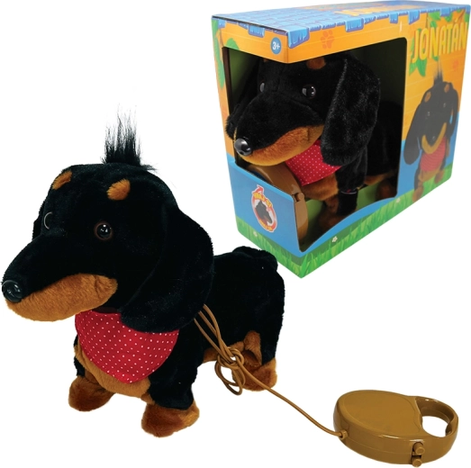 Cagnolino di peluche Jonatán al guinzaglio