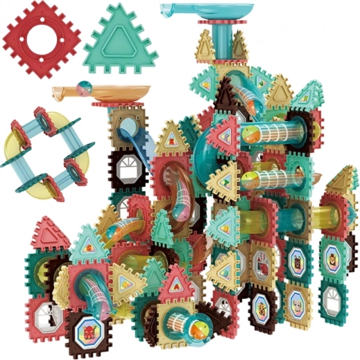 Woopie blocchi di costruzione magnetici 3D – pista a biglie educativa 228 pezzi