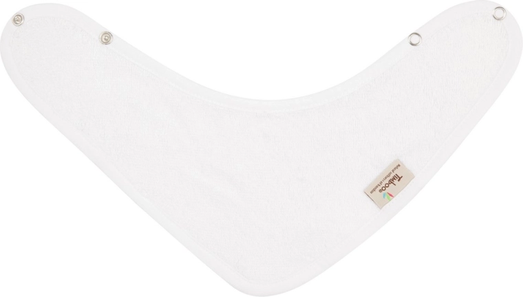 Bavaglino a bandana Timboo bianco 36 × 22 cm