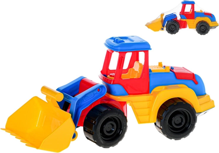 Trattore caricatore in plastica 45 cm per sabbia e giardino