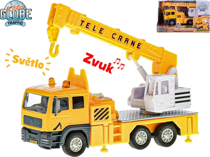 Kids Globe Traffic gru con luci e suoni 15 cm