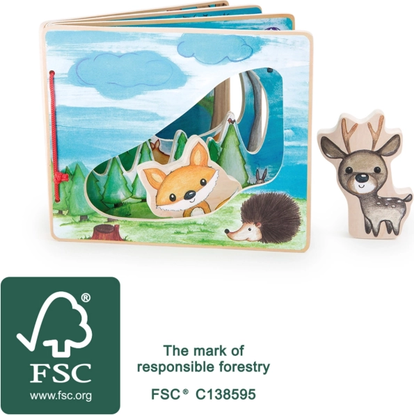 Libro illustrato interattivo in legno Small Foot