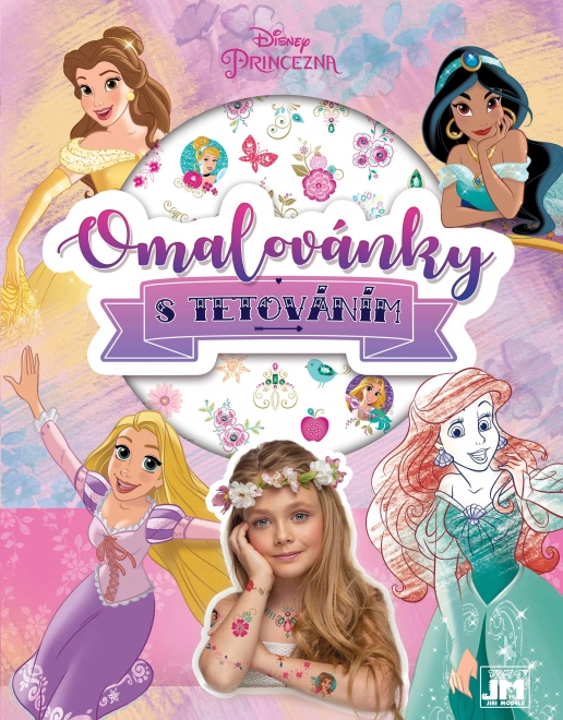 Album da colorare con tatuaggi Disney Principesse