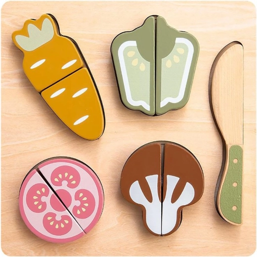 Set da cucina in legno per tagliare le verdure Baby Mix