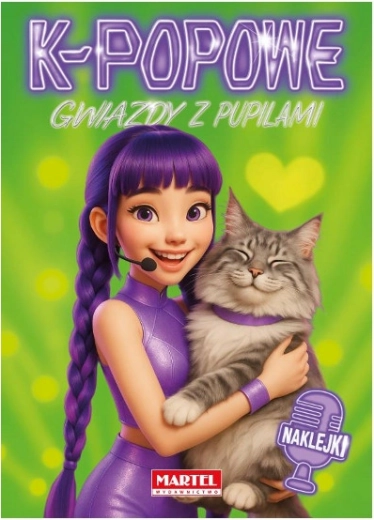 Libro da colorare sulle star del K-pop con animali domestici e adesivi