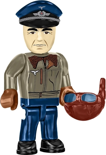 Minifigure del pilota e presentazione espositiva
