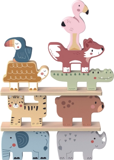 9 animaletti in legno