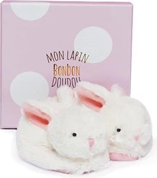 Set di scarpette rosa Doudou con sonagli Coniglietto per neonati 0-6 mesi