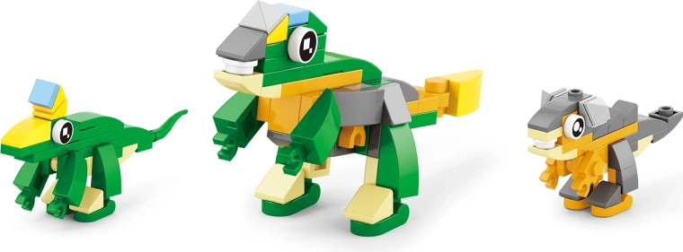 Fino a 12 dinosauri diversi da un unico set