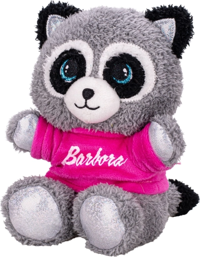 Procione di peluche con maglietta 17 cm