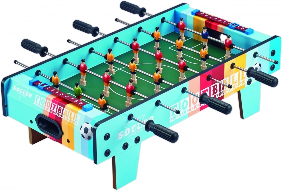 calcio balilla da tavolo in legno 60,5 × 30,5 × 18,5 cm