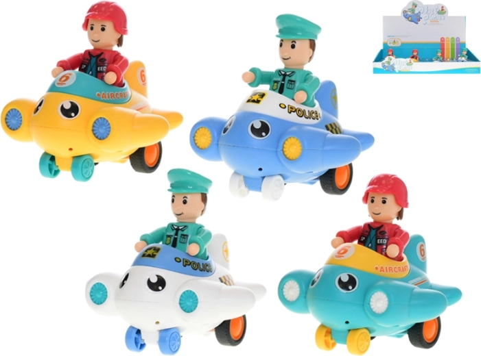 Aereo giocattolo in plastica a retrocarica per bambini 18+ mesi
