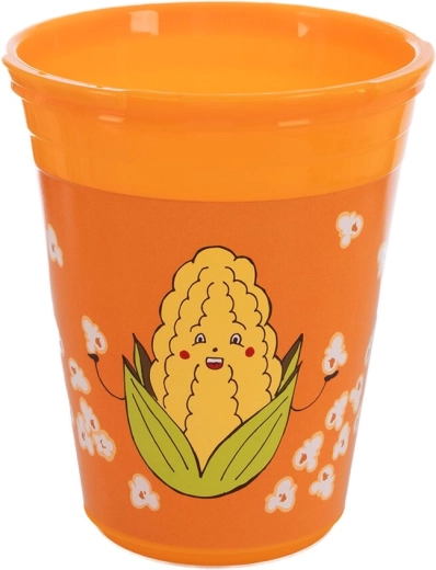 Bicchiere per snack con coperchio 0,55 l, arancione