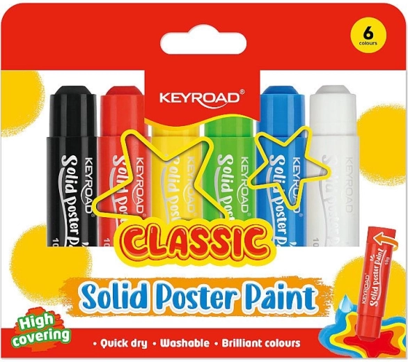 Colori a tempera solidi KEYROAD Classic - 6 pezzi
