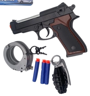 Pistola della polizia con accessori