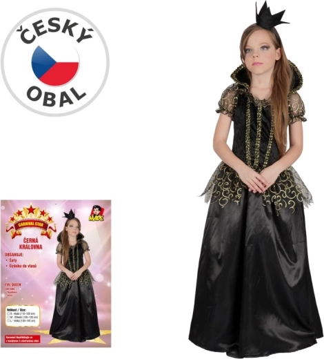 Costume di carnevale da bambina da regina cattiva, 120–130 cm