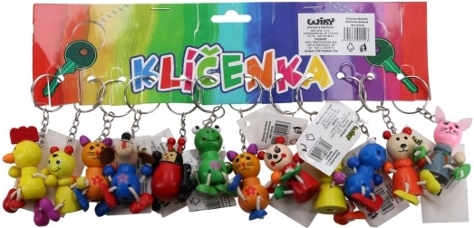 Portachiavi in legno a forma di animale