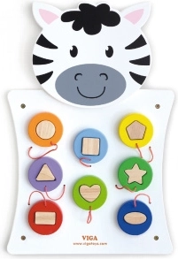 Lavagna da parete in legno Zebra Montessori VIGA