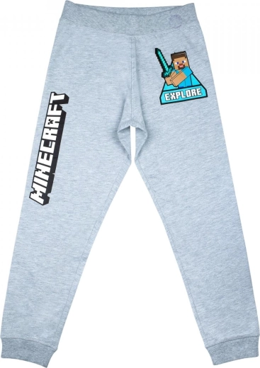 Pantaloni della tuta da ragazzo Minecraft grigi