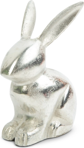 Decorazione pasquale a forma di coniglio in alluminio 16 × 10 cm