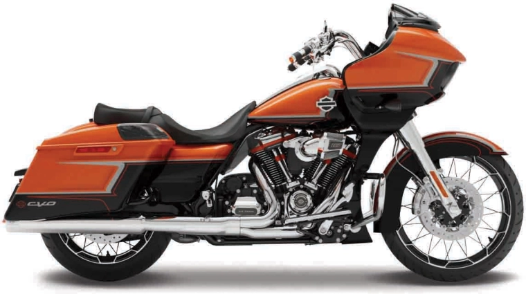 Maisto Harley-Davidson 2022 CVO Road Glide arancione metallizzato e nero 1:18