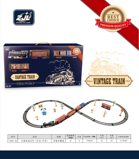 Trenino retrò con vagoni