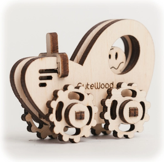 CuteWood puzzle 3D in legno Trattore