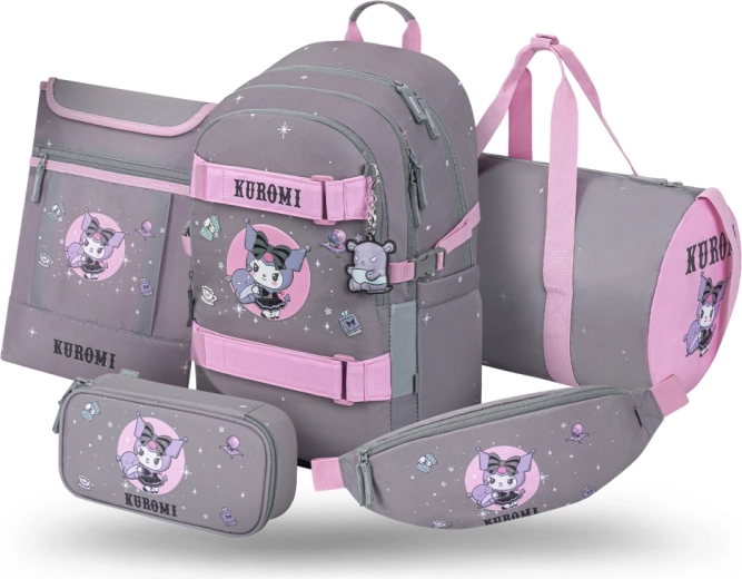 Set scolastico da 5 pezzi Baagl Skate Kuromi Grey