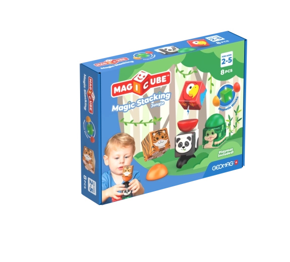 Geomag Magicube costruzioni magnetiche Giungla, 8 pezzi