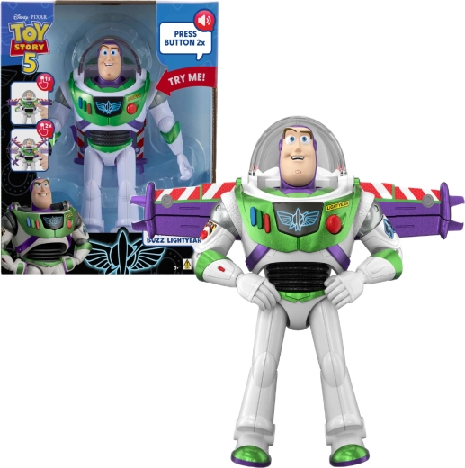 Mattel Disney Pixar Toy Story 5 action figure interattiva Buzz Lightyear 27 cm (frasi in inglese)