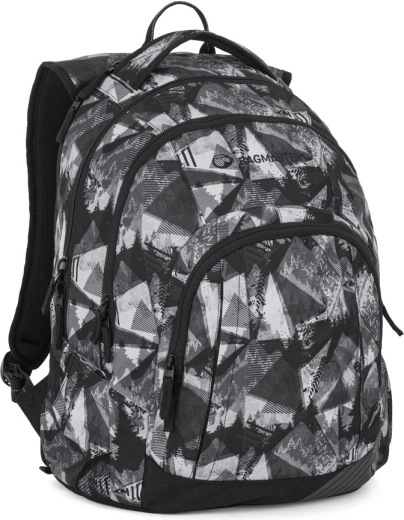 Zaino per studenti Bagmaster Lincoln nero-bianco