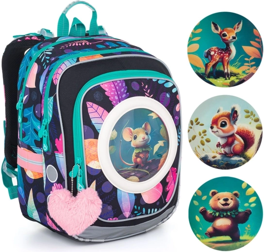 Topgal zaino scolastico leggero animali del bosco