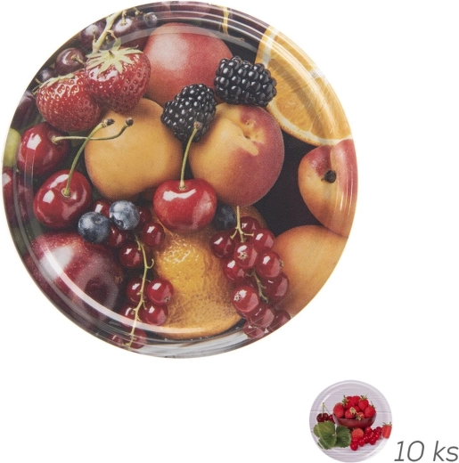 Coperchi metallici Bio TO 66 con motivo frutta, 10 pz