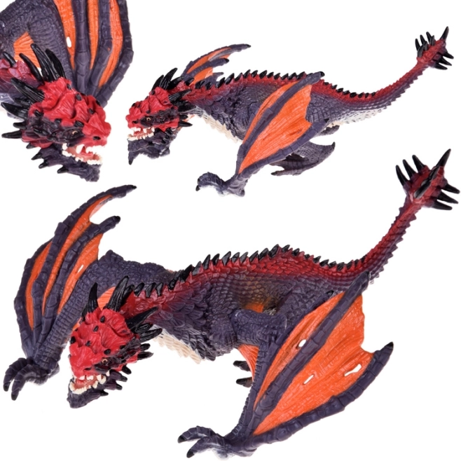 Figura di drago per bambini 21 cm – grigio‑arancione