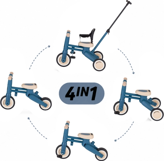 Petite&Mars triciclo multifunzione 4in1 Drift ocean blue