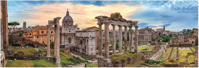 Puzzle panoramico Clementoni 1000 pezzi Roma – Foro Romano al tramonto (High Quality Collection)