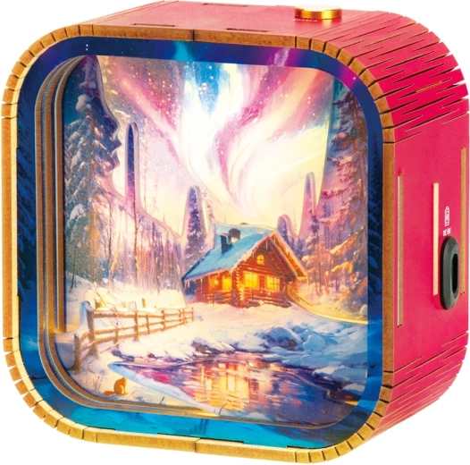 2Kids Toys puzzle 3D in legno lampada aurora boreale