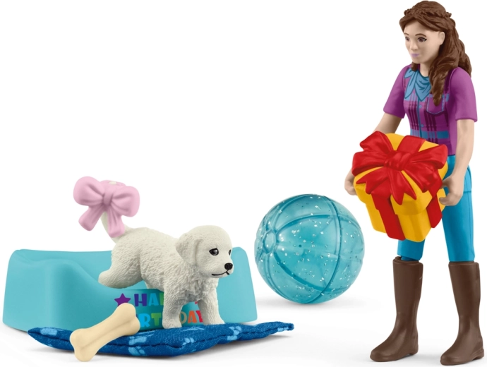 Schleich Pocket Set: festa di compleanno con Lisa e il cagnolino