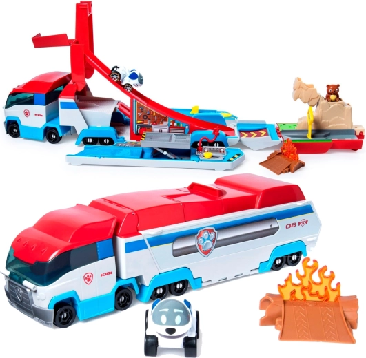 Trasformazione 2-in-1: camion che diventa stazione di gioco