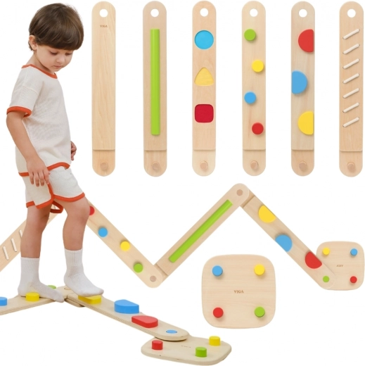 Viga percorso modulare in legno per equilibrio e sensomotricità