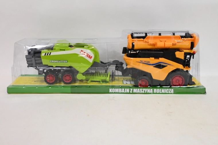 Set di giocattoli: mietitrebbia con macchina agricola