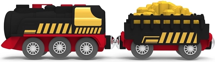 Locomotiva e vagone per caricare e giocare al trasporto
