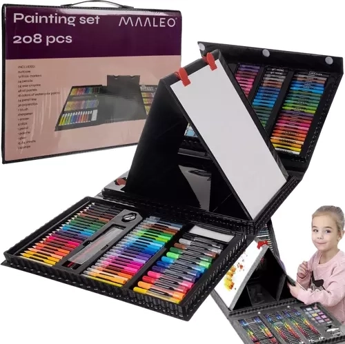 Set artistico con valigetta 208 pezzi Maaleo