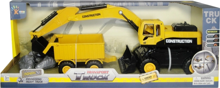 Set da costruzione escavatore e dumper per bambini