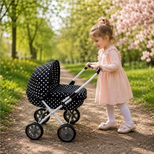 New Baby carrozzina per bambole Anièčka nera