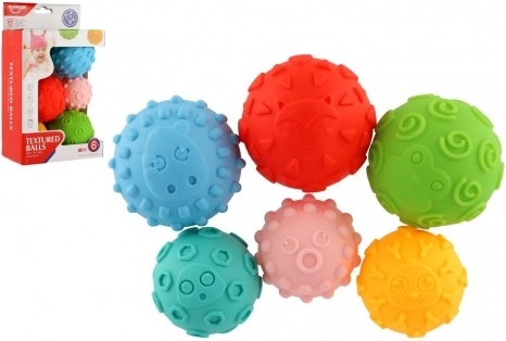 Set di palline sensoriche in gomma per neonati 6 pz