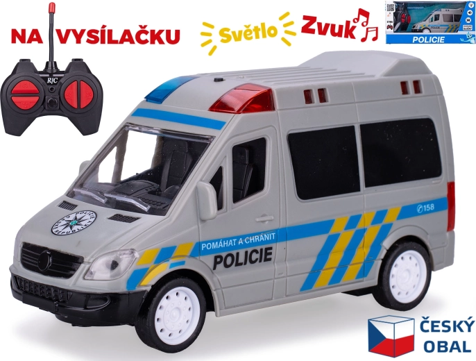 Auto della polizia RC 17 cm con telecomando