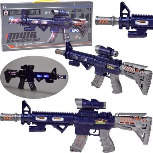 Fucile giocattolo M416 per bambini con luci, suoni e vibrazioni